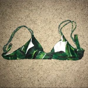SHEIN leaf scoop neck bikini top